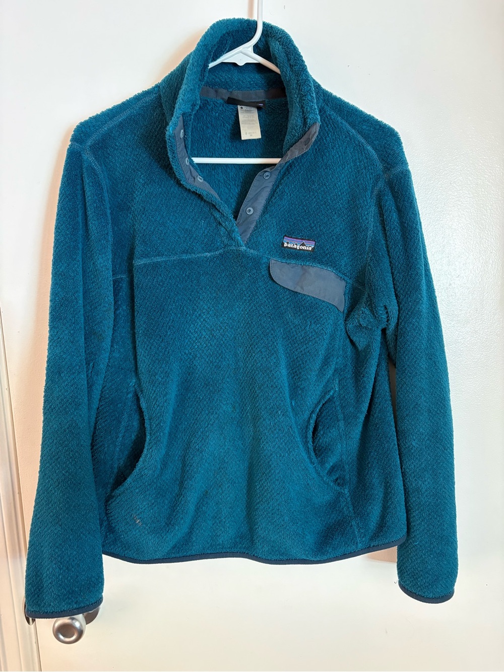 Patagonia Teal Zip-Style Women’s Fleece Pullover